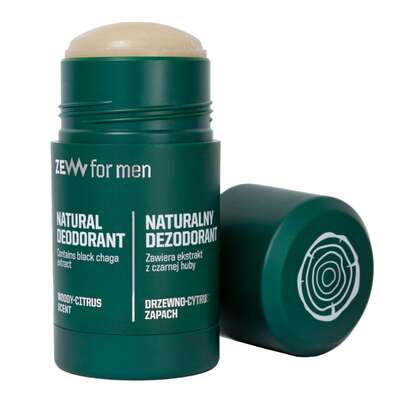 ZEW for men, Naturalny dezodorant w sztyfcie z ekstraktem z czarnej huby, 80g