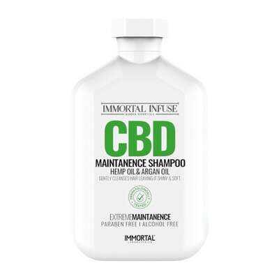 IMMORTAL CBD Shampoo Nawilżający szampon do włosów z olejem konopnym i arganowym, 500ml
