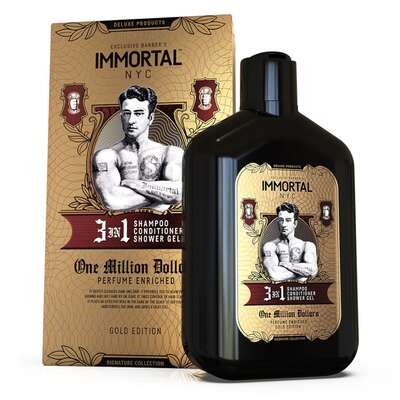 IMMORTAL One Million Dollars 3in1 Szampon, odżywka i żel pod prysznic, 500ml