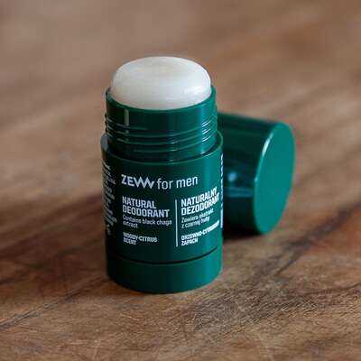 ZEW for men, Naturalny dezodorant w sztyfcie z ekstraktem z czarnej huby, Travel Size, 30ml