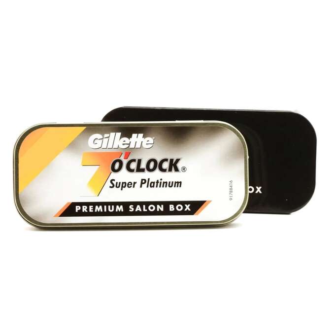Gillette 7 O’clock Super Platinum Premium Box Żyletki 10x10 sztuk