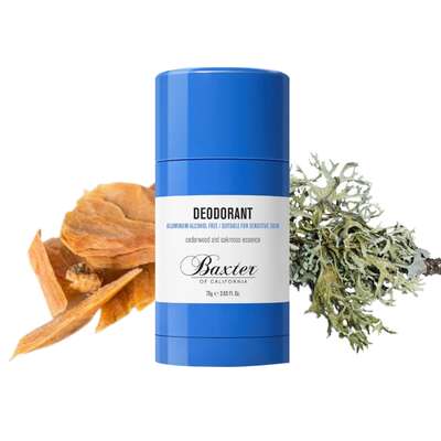 Baxter of California Cedarwood and Oakmoss Dezodorant w sztyfcie do skóry wrażliwej, bez alkoholu i aluminium, 75g
