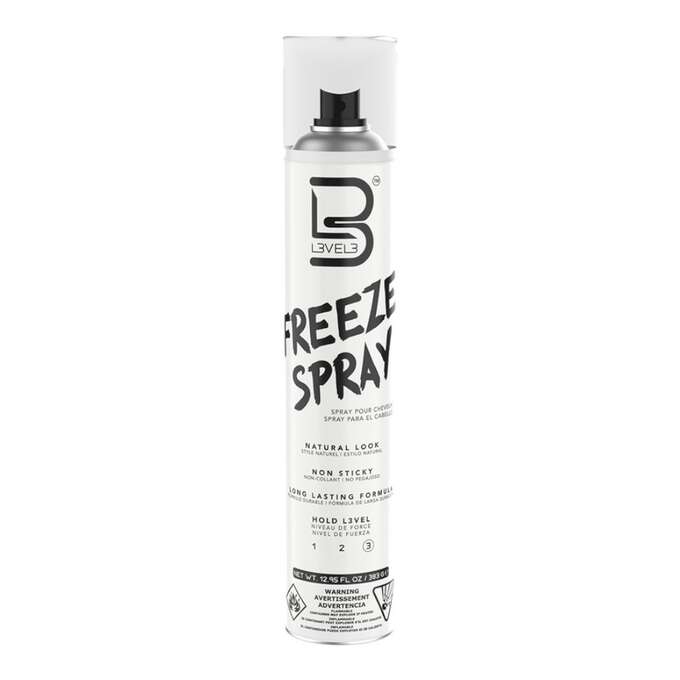 L3VEL3 Freeze Spray - Lakier do włosów, mocne utrwalenie, 400ml