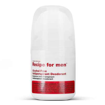 Recipe for Men Antiperspirant Dezodorant Roll-on dla mężczyzn, bez alkoholu, vegan, 60ml