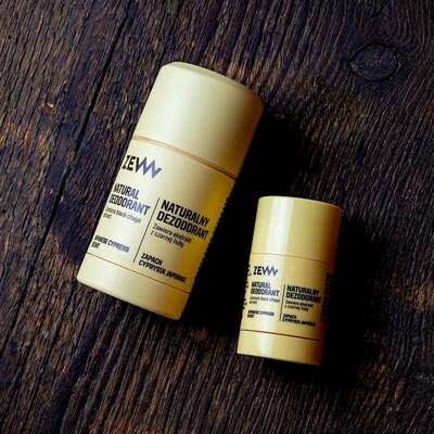 ZEW for men, Naturalny dezodorant w sztyfcie - cyprysik japoński i bergamotka, Travel Size, 30g